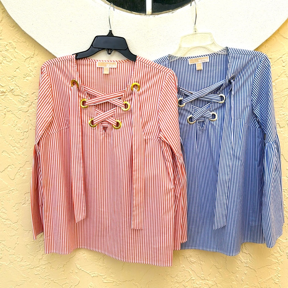 Michael Kors poet sleeve blouses